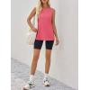 imageImily Bela Womens Loose Fit Casual Flowy Tank Tops Crewneck Trendy Sleeveless Side Split Summer Tops Clothes Outfits 2025Watermelon Red