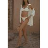 imageImily Bela Womens Summer 2 Piece Swimsuit Cover up Crochet Knit Cardigan Tops Long Pants Set Bathing Suit Beach OutfitBeige