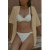 imageImily Bela Womens Summer 2 Piece Swimsuit Cover up Crochet Knit Cardigan Tops Long Pants Set Bathing Suit Beach OutfitLight Khaki