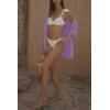 imageImily Bela Womens Summer 2 Piece Swimsuit Cover up Crochet Knit Cardigan Tops Long Pants Set Bathing Suit Beach OutfitLilac