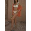 imageImily Bela Womens Summer 2 Piece Swimsuit Cover up Crochet Knit Cardigan Tops Long Pants Set Bathing Suit Beach OutfitOrange
