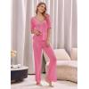 imageImily Bela Womens Summer 2 Piece Swimsuit Cover up Crochet Knit Cardigan Tops Long Pants Set Bathing Suit Beach OutfitPink