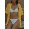 imageImily Bela Womens Summer 2 Piece Swimsuit Cover up Crochet Knit Cardigan Tops Long Pants Set Bathing Suit Beach OutfitYellow