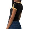 imageImily Bela Womens Summer Crop Tops Y2k Baby Tees Cute Letter Print Short Sleeve Vintage T ShirtBlack