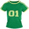 imageImily Bela Womens Summer Crop Tops Y2k Baby Tees Cute Letter Print Short Sleeve Vintage T ShirtGreen
