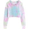 imageImily Bela Kids Crop Tops Girls Hoodies Cute Plaid Long Sleeve Fashion SweatshirtsTie Dye6