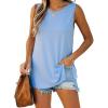 imageImily Bela Womens Loose Fit Casual Flowy Tank Tops Crewneck Trendy Sleeveless Side Split Summer Tops Clothes Outfits 2025Sky Blue