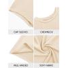 imageImily Bela Girls Short Cap Sleeve T Shirts Kids Crew Neck Casual Loose Summer Tops 514 YearsBeige