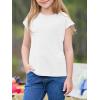 imageImily Bela Girls Short Cap Sleeve T Shirts Kids Crew Neck Casual Loose Summer Tops 514 YearsWhite