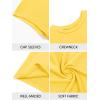 imageImily Bela Girls Short Cap Sleeve T Shirts Kids Crew Neck Casual Loose Summer Tops 514 YearsYellow