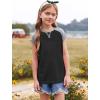 imageImily Bela Girls Summer T Shirts Casual Cap Sleeve Crewneck Raglan Tops with PocketBlack