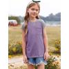 imageImily Bela Girls Summer T Shirts Casual Cap Sleeve Crewneck Raglan Tops with PocketDeep Purple