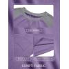 imageImily Bela Girls Summer T Shirts Casual Cap Sleeve Crewneck Raglan Tops with PocketDeep Purple