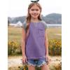 imageImily Bela Girls Summer T Shirts Casual Cap Sleeve Crewneck Raglan Tops with PocketDeep Purple