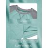 imageImily Bela Girls Summer T Shirts Casual Cap Sleeve Crewneck Raglan Tops with PocketLight Green