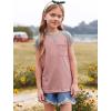 imageImily Bela Girls Summer T Shirts Casual Cap Sleeve Crewneck Raglan Tops with PocketLight Pink