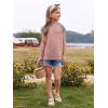 imageImily Bela Girls Summer T Shirts Casual Cap Sleeve Crewneck Raglan Tops with PocketLight Pink