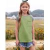 imageImily Bela Girls Summer T Shirts Casual Cap Sleeve Crewneck Raglan Tops with PocketOlive Drab
