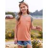 imageImily Bela Girls Summer T Shirts Casual Cap Sleeve Crewneck Raglan Tops with PocketOrange