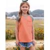 imageImily Bela Girls Summer T Shirts Casual Cap Sleeve Crewneck Raglan Tops with PocketOrange