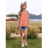 imageImily Bela Girls Summer T Shirts Casual Cap Sleeve Crewneck Raglan Tops with PocketOrange