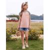 imageImily Bela Girls Summer T Shirts Casual Cap Sleeve Crewneck Raglan Tops with PocketPink