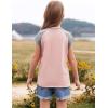 imageImily Bela Girls Summer T Shirts Casual Cap Sleeve Crewneck Raglan Tops with PocketPink