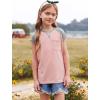 imageImily Bela Girls Summer T Shirts Casual Cap Sleeve Crewneck Raglan Tops with PocketPink