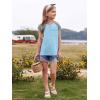 imageImily Bela Girls Summer T Shirts Casual Cap Sleeve Crewneck Raglan Tops with PocketWathet