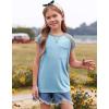 imageImily Bela Girls Summer T Shirts Casual Cap Sleeve Crewneck Raglan Tops with PocketWathet