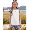 imageImily Bela Girls Summer T Shirts Casual Cap Sleeve Crewneck Raglan Tops with PocketWhite