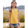 imageImily Bela Girls Summer T Shirts Casual Cap Sleeve Crewneck Raglan Tops with PocketYellow