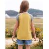 imageImily Bela Girls Summer T Shirts Casual Cap Sleeve Crewneck Raglan Tops with PocketYellow
