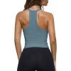 imageImily Bela Womens Racerback Tank Tops Summer V Neck Ribbed Knit Yoga Workout Camisole TopBlue Grey