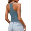 imageImily Bela Womens Racerback Tank Tops Summer V Neck Ribbed Knit Yoga Workout Camisole TopBlue Grey