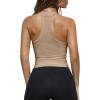 imageImily Bela Womens Racerback Tank Tops Summer V Neck Ribbed Knit Yoga Workout Camisole TopKhaki