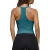 imageImily Bela Womens Racerback Tank Tops Summer V Neck Ribbed Knit Yoga Workout Camisole TopLake Blue