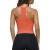 imageImily Bela Womens Racerback Tank Tops Summer V Neck Ribbed Knit Yoga Workout Camisole TopOrange