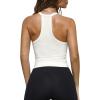 imageImily Bela Womens Racerback Tank Tops Summer V Neck Ribbed Knit Yoga Workout Camisole TopWhite
