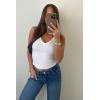 imageImily Bela Womens Racerback Tank Tops Summer V Neck Ribbed Knit Yoga Workout Camisole TopWhite