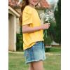 imageImily Bela Girls Puff Short Sleeve Tops Kids Summer T Shirts Crewneck Fashion Tees 514 YearsYellow