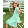 imageImily Bela Girls Summer Short Sleeve Dress A Line Swing Basic Skater Twirl Party Dresses 514 YearsMint