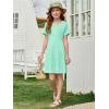 imageImily Bela Girls Summer Short Sleeve Dress A Line Swing Basic Skater Twirl Party Dresses 514 YearsMint