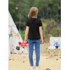 imageImily Bela Girls Summer T Shirts Kids Casual Crewneck Short Sleeve Loose Basic Tee Tops 514 YearsBlack
