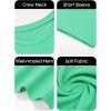 imageImily Bela Girls Summer T Shirts Kids Casual Crewneck Short Sleeve Loose Basic Tee Tops 514 YearsGreen