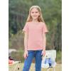 imageImily Bela Girls Summer T Shirts Kids Casual Crewneck Short Sleeve Loose Basic Tee Tops 514 YearsLight Pink