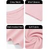 imageImily Bela Girls Summer T Shirts Kids Casual Crewneck Short Sleeve Loose Basic Tee Tops 514 YearsLight Pink