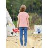 imageImily Bela Girls Summer T Shirts Kids Casual Crewneck Short Sleeve Loose Basic Tee Tops 514 YearsLight Pink