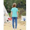 imageImily Bela Girls Summer T Shirts Kids Casual Crewneck Short Sleeve Loose Basic Tee Tops 514 YearsMint Color