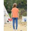 imageImily Bela Girls Summer T Shirts Kids Casual Crewneck Short Sleeve Loose Basic Tee Tops 514 YearsOrange